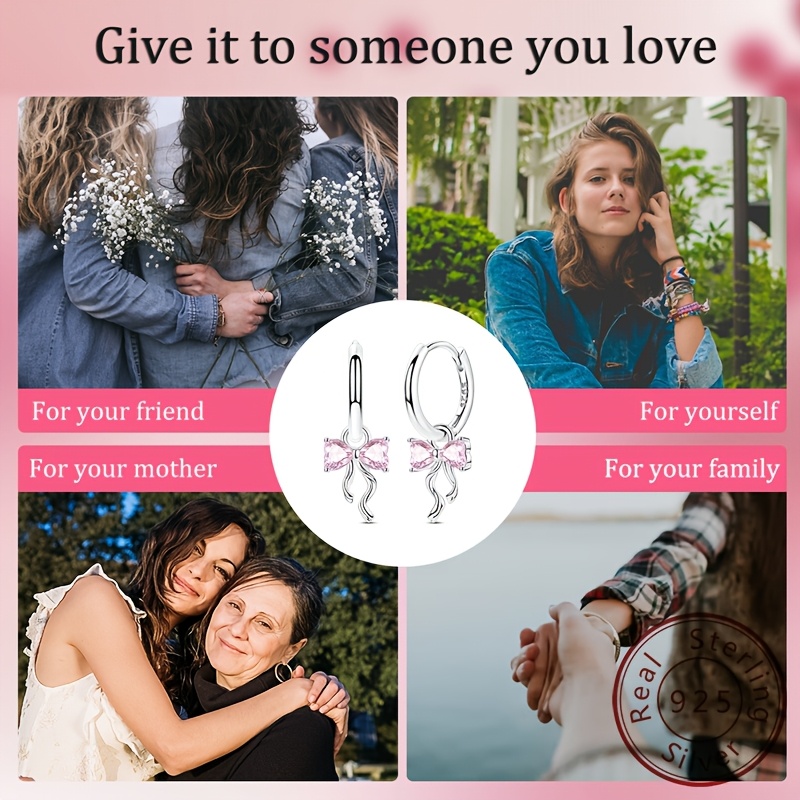 Women's Elegant 925 Sterling Silver Earrings, Gift